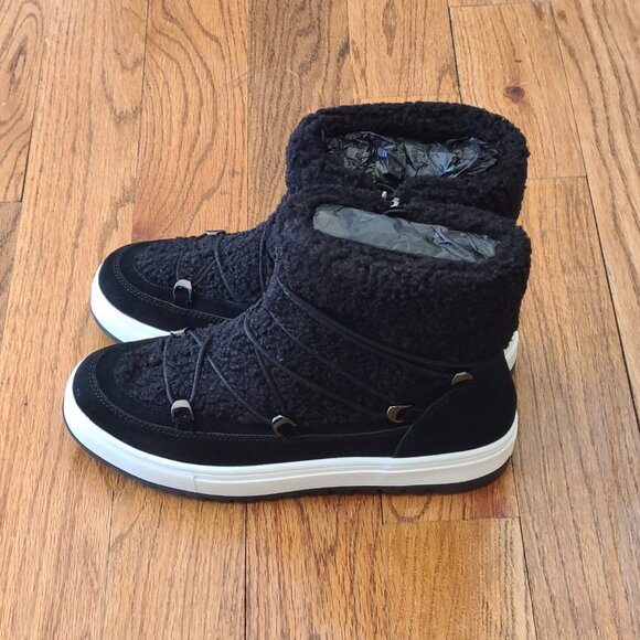 Blondo Sanity Black Waterproof Suede Faux Fur Winter Snow Boots Women Bootie 10 - Picture 7 of 14